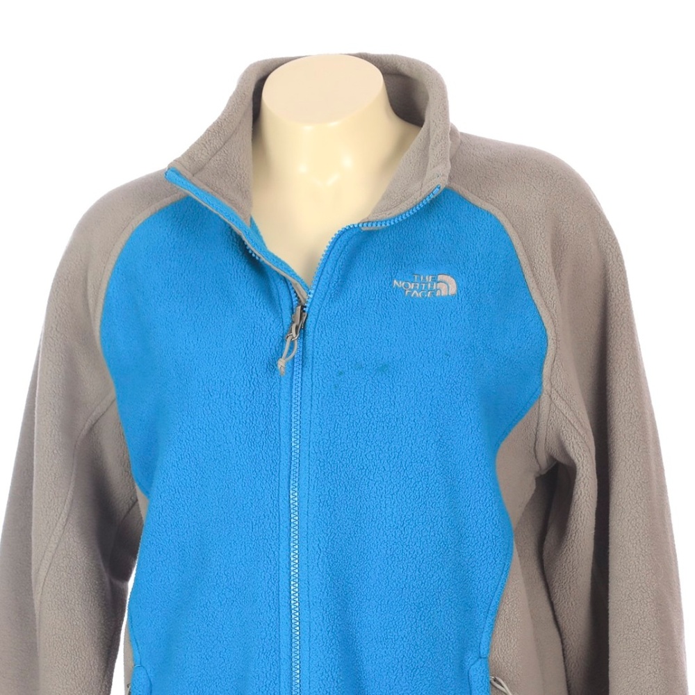 The North Face Gray Blue Fleece Sweater Jacket